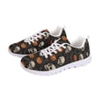 thumbnail image 6 of COEQINE Women Halloween Sneakers Running Walking Shoes White Sole Fashion Tennis Shoes for Travel Breathable Mesh Trainers Footwear, Gothic Skull Pumpkin Bat, 6 of 7