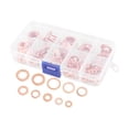 thumbnail image 1 of 1 Set Copper Washer Oil Drain Plug Copper Sealing Washers Copper Washer Assortment Washer Seal Oil Plug Washer Flat Washer Assortment Oil Plug Washer Rose Gold, 1 of 9