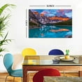thumbnail image 6 of HFDF Mountain Canvas Wall Art for Living Room Lake Louise Landscape Pictures Wall Decor Trees Reflection Painting National Park Scenery Canvas Prints Wilderness Artwork Decoration 24x20inch Framed, 6 of 6