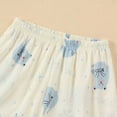 thumbnail image 5 of Bainana Girls 2 Pieces Sleep Outfit Set Cartoon Print Short Sleeve Button Down Shirts And Shorts Set Soft Leisure Toddler Girls Holiday School Daily Loungewear Size 4-5 Years Blue, 5 of 8
