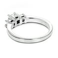 thumbnail image 2 of Ladies 14K Three Stone Natural 0.6 Ctw Diamond Engagement Ring For Her (White Gold Size 4.5), 2 of 3