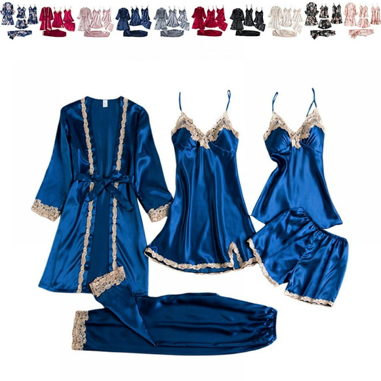 5 piece silk pajama set hotsell