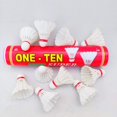 thumbnail image 2 of NC Sports One - Ten Badminton Duck Feather Shuttlecocks With High Quality Natural Cork | White , Pack Of 10, 2 of 2