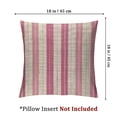 thumbnail image 4 of Acheng Classic Ticking Stripe Pink and White Pillow Covers Square Home Decorative PillowcaseThrow Pillow Cases Double Sides Pattern,Set of 2 24x24in, 4 of 7