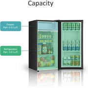 HUMSURE 3.1 Cu.ft Mini Fridge with Freezer, Single Door Compact Refrigerator for Dorm, Office