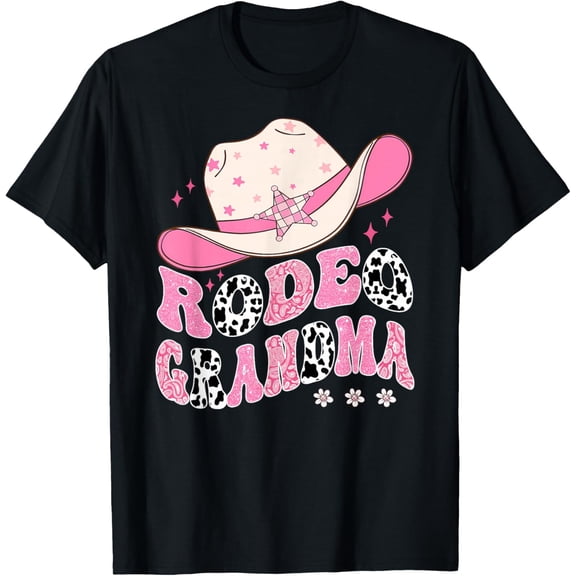Premium model-Unisex-100% cotton-Rodeo Grandma Pink CowGirl 1St Birthday Family Matching T-Shirt