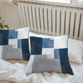 thumbnail image 5 of Blue Grey Outdoor Pillow Covers Pack of 2 Abstract Graffiti Modern Mottled Art Waterproof Throw Pillow Covers Decorative Cushion Cases for Patio Garden Tent Balcony Couch 16x16 inch, 5 of 8