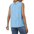 thumbnail image 3 of DHFJKG Summer Tank Tops For Women Sleeveess Collared Loose Fit T Shirt Casual Solid Color Basic Tees Dressy Versatile Tops, 3 of 7