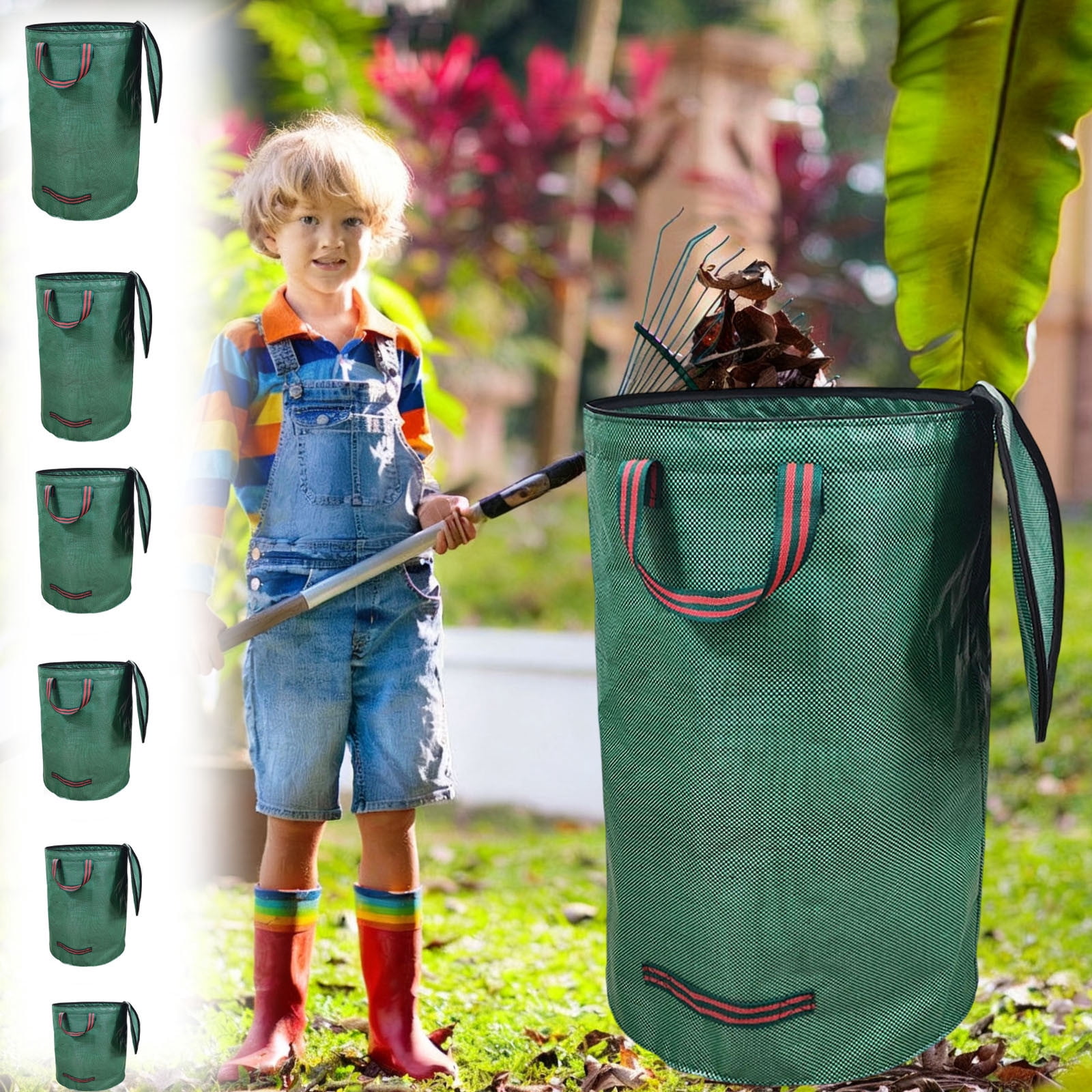 Fiskars Kangaroo 30 Gal Gardening Bag, Tear-Resistant Vinyl, Space