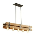 thumbnail image 2 of Artcraft Lighting AC11275 Island Lighting Black and Satin Brass Metal/Wood Barnyard, 2 of 2