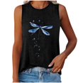 thumbnail image 1 of HNMKIU Cropped Tank Tops For Women Casual Basic Round Neck Tank Top With Print For Daily Wear Spring Summer Fall, 1 of 3