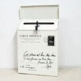 thumbnail image 1 of Buzón de hierro con cerradura, buzón montado en la pared, buzón postal Vintage, BLANCO, 1 of 5