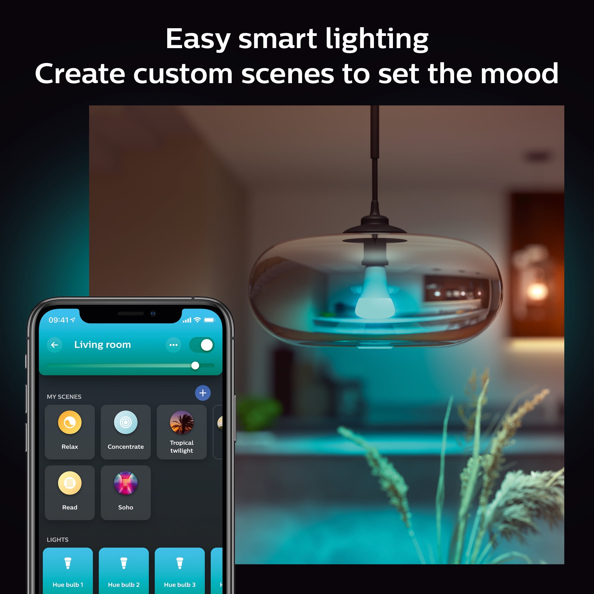 Philips Hue White and Color Ambiance A21 LED Smart Bulb, White
