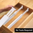 thumbnail image 4 of Bamboo drawer organizer, kitchen drawer organizer, adjustable drawer divider, 4 of 5