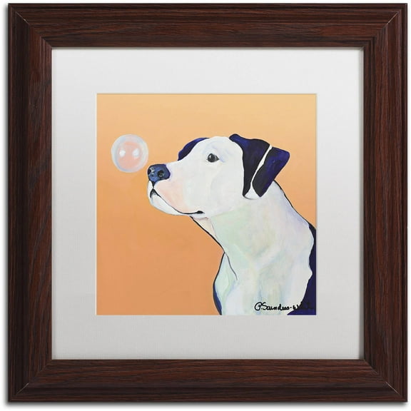 Trademark Fine Art "Fascination" Canvas Art by Pat Saunders-White, White Matte, Wood Frame