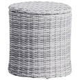 thumbnail image 1 of Elle Decor Vallauris Collection de Meubles d'Extérieur pour Patio en Osier Toutes Saisons de Qualité Supérieure, Table d'Appoint de Rangement, Gris, 1 of 8