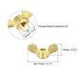thumbnail image 2 of Brass Wing Nuts, M5 Butterfly Nut Hand Twist Tighten Fasteners 12Pack, 2 of 5