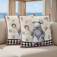 thumbnail image 5 of Pillow Covers 20x20 Set of 2, Vintage Gnomes Square Throw Pillow Covers for Couch/Sofa/Living Room, Black Red Checkered Retro Art Decorative Soft Pillowcases for Couch Throw Pillows, 5 of 9