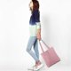 thumbnail image 5 of CHAO Bolso de mano de pana con cremallera, bolso de hombro, bolso de mano para mujer, bolso de compras de gran capacidad con bolsillo interior, 5 of 5