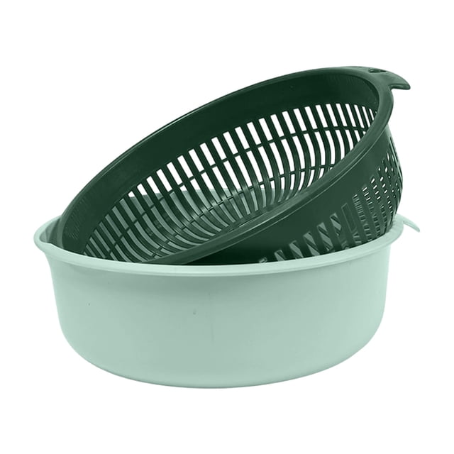 Factory Food Grade Large Double Drainage Basket Plastic Sink Filter Basket Vegetable Fruit Storage Basket Set