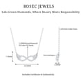 thumbnail image 6 of Rosec Jewels Lab Grown Diamond Infinity Necklace - Angel Wings Necklace for Valentines Day - EF-VS Quality, 10K White Gold, 6 of 7