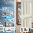 thumbnail image 4 of Cortinas cálidas de algodón con aislamiento térmico para invierno, 100% opacas, a prueba de sonido, con respaldo negro, a prueba de viento y frío, 4 of 4