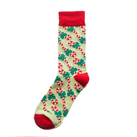

JERDAR Socks for Women and Men Men Women Fashion Christmas Print Cotton Middle Tube Socks Stockings 1Piece Red One Size