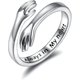 thumbnail image 2 of Hot Selling 925 Sterling Silver Hug Rings For Women I Love You Forever Hug Ring Adjustable Band Jewelry Gift For Teen Girls Couples Hugging Hand Rings, 2 of 3