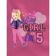 thumbnail image 2 of JoJo Siwa Birthday Girl T-Shirt - Officially Licensed Nickelodeon Apparel - Perfect 5th Birthday Party Shirt - Unique Gift for Five-Year-Old JoJo Siwa Fans - Youth Girls' Fitted Tee, 2 of 5
