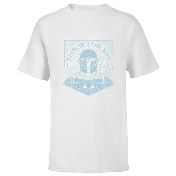 Star Wars The Mandalorian Season 3 Grogu The Way Hyperspace - Short Sleeve T-Shirt for Kids - Customized-White