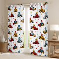 thumbnail image 2 of Manfei Lovely Race Car Blackout Curtains,Cartoon Stars Curtains Pack of 2 (42x84 Each),White, 2 of 7