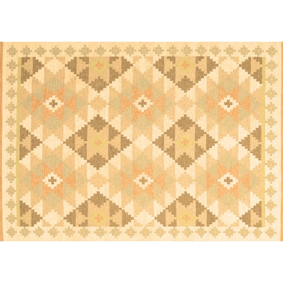 Ahgly Company Indoor Rectangle Southwestern Brown Country Area Rugs, 5' x 8'