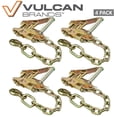 thumbnail image 2 of Hebilla De Trinquete Vulcan - Mango De 2 Pulgadas De Ancho - Cola De Cadena Y Gancho De Agarre Soldado - Paquete De 4 - Carga De Trabajo Segura De 3,300 Libras, 2 of 3