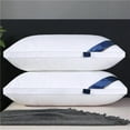 thumbnail image 4 of King Size Feather Down Pillow Medium Firm Gusseted Bed Pillow, 4 of 5
