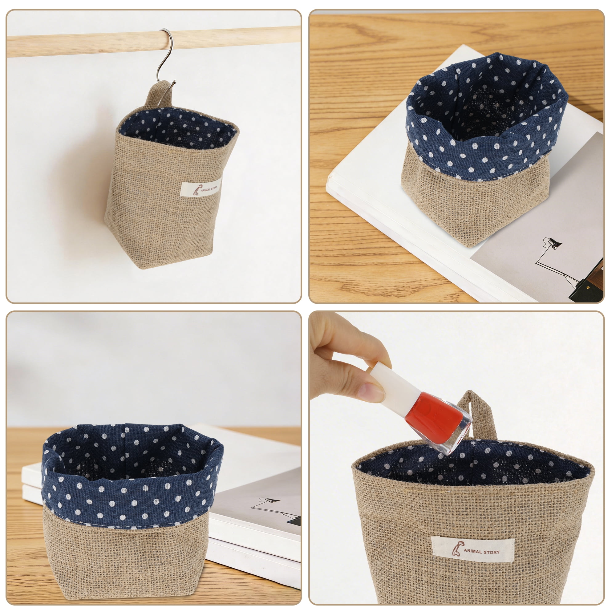 Unique Bargains Simple Reusable Hanging Storage Bags 1 Pc Yellow Brown