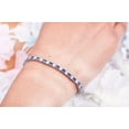 thumbnail image 2 of CZ Blue Sapphire with CZ Moissanite Bracelet,Sapphire Bracelet Tennis Chain Bracelet Round 3MM Stone Bracelet Anniversary Birthday Gift For Her, 2 of 4