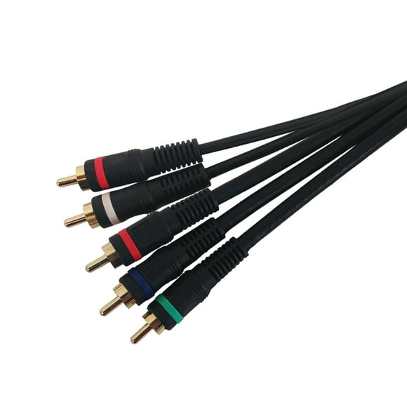 HYFAI Câble Audio Vidéo Composant RGB - (Rouge-Vert-Bleu+rouge-Blanc) Câble 5 RCA - DIRECTV, Plat Satellite 3 à 50 Pieds
