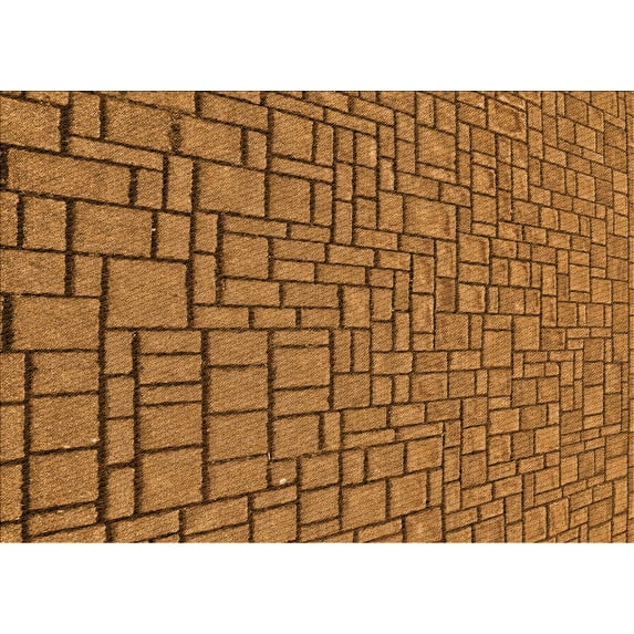 Ahgly Company Indoor Rectangle Patterned Saddle Brown Area Rugs, 8' x 10'