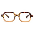 thumbnail image 5 of Tortoiseshell Folding Square Anti-blue Light Plastic Reading Glasses 3.50, Comfortable Oversized Spring Hinges Foldable Readers +3.50 Strength With Case, 5 of 10