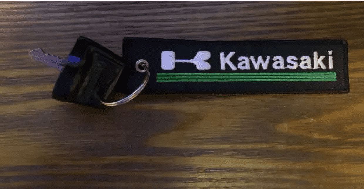 2-Piece Set Kawasaki Keychain Double Sided for Motorcycles