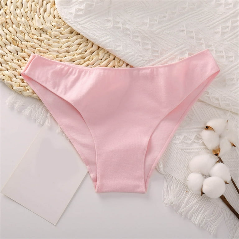 Zuwimk G String Thongs For Women,Women's High Waisted Cotton Underwear Soft  Breathable Full Coverage Stretch Briefs Ladies Panties Pink,XXL 