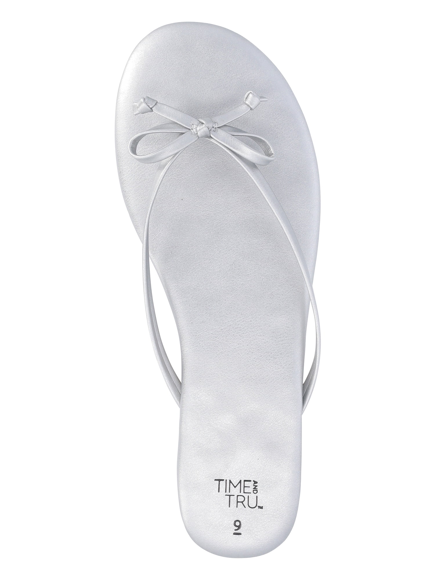 Time and Tru Women's Barely There Bow Thong Sandals