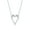 Sterling Silver |White Diamond, variant on Cali Trove Open Heart Necklace with 1/6 Ct Natural Champagne Diamonds | 925 Sterling Silver Heart Necklace