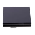 thumbnail image 2 of Caja de cigarrillos de metal Soporte de bolsillo abierto de doble cara para 20 cigarrillos Negro SM SunniMix Caja de cigarrillos de aluminio, 2 of 7
