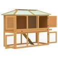 thumbnail image 2 of vidaXL Animal Rabbit Cage Double Floor Solid Fir Wood, 2 of 5