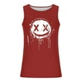 thumbnail image 4 of Camiseta sin mangas de cuello redondo para hombre, con estampado de Halloween, cuello redondo, estilo informal, deportiva, para hombre, 4 of 5