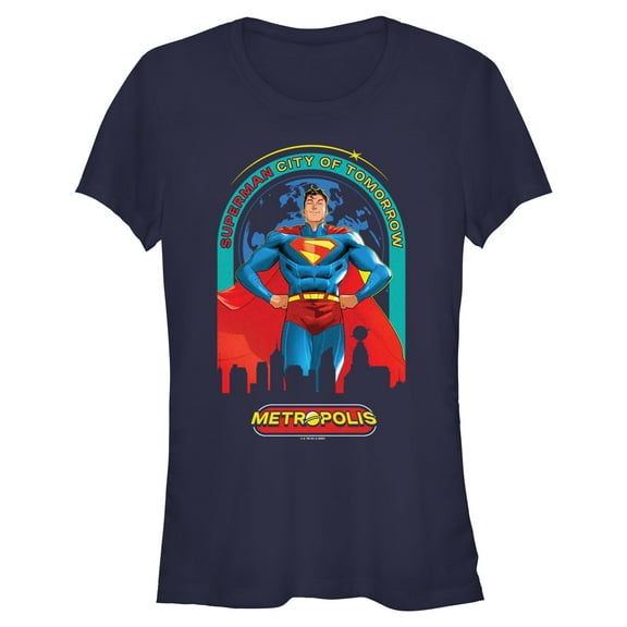 Juniors Superman City of Tomorrow T Shirt