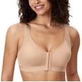 thumbnail image 2 of DELIMIRA Women's Front Closure Posture Wireless Back Support Full Coverage Bra Plus Size, 2 of 6