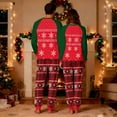 thumbnail image 5 of Busydd Family Pajamas Matching Sets Trendy Casual Print Christmas Pajamas Loungewear Round Neck Long Sleeve Tops and Pants Matching Christmas Pajamas for Family, 5 of 5