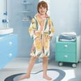 thumbnail image 5 of FORMRS Niños Bathrobe Unisex Hooded Robe Soft Plush Pajamas Sleepwear, Size 2-3T, Candy Lemon Slices, 5 of 7
